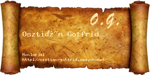 Osztián Gotfrid névjegykártya